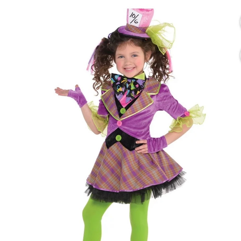 KIDS' MAD HATTER GIRL HALLOWEEN COSTUME